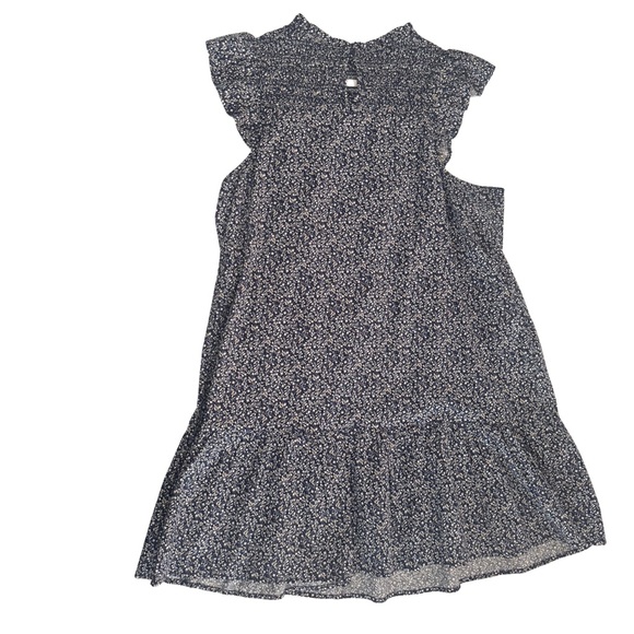 NWT Old Navy Navy Floral Cut-Out Babydoll Swing Dress XXL 100% Cotton - Picture 2 of 7